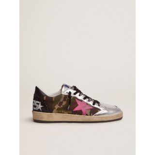 Ball Star LTD sneakers with camouflage print and fuchsia star