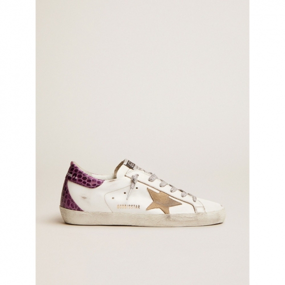 Super-Star LTD sneakers with purple crocodile-print leather heel tab