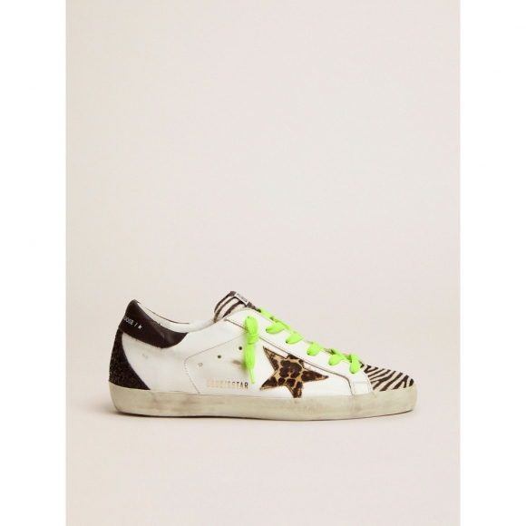 Super-Star LTD sneakers with animal-print pony skin tongue and star