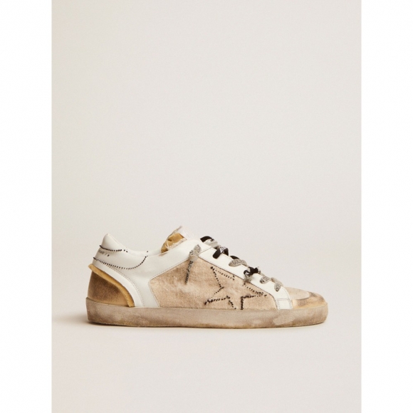 White and beige inside out Super-Star sneakers