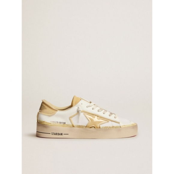 Stardan LAB sneakers in white leather with foam and PVC inserts